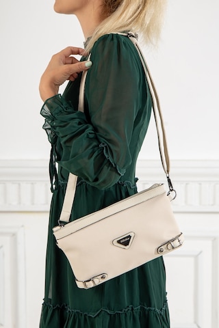 Saten Görünümlü Uzun Kısa Askılı Ten Kadın Portföy Çanta-1895 - Kadın Ten Rengi