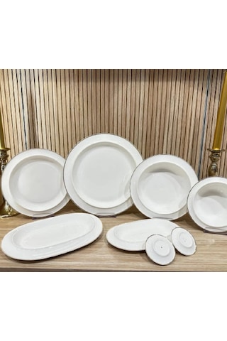 Twinkle Rise 28 Parça Bone Porselen Yemek Takımı Gold 14gld01