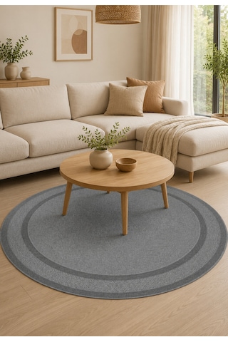 Modern Sisal 8001 Antrasit Daire Leke Tutmayan Kaymaz Taban Salon Mutfak Koridor Balkon Halısı