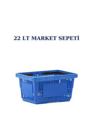 1 adet 22Litre Market ve Alışveriş Sepeti, Saplı Market Sepeti M