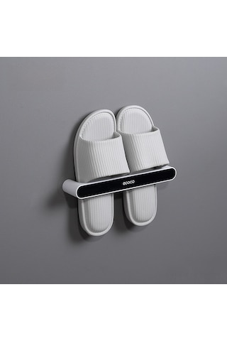 Mufunye Banyo Terlik Rafı: Delme Yok Duvar Kurulu, Ahşap Arkasında Konulabilir, Pp Malzeme, Uzun Ömürlü, Sık Mekanlar İçin Uygun Kısa Tip - Siyah Diğer