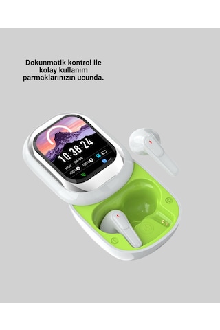 Tek Kayar Kapaklı Şarj Kutusu Ve Dokunmatik Ekranlı Bluetooth Stereo Kulaklık Najmaddin