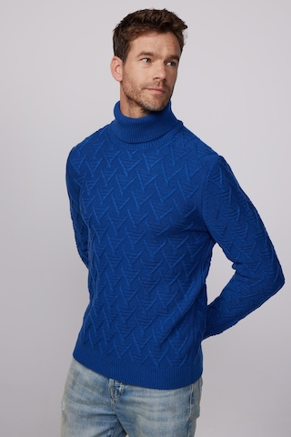 Tudors Slim Fit Dar Kesim Tam Balıkçı Yaka Desenli Lacivert Erkek Triko Kazak-28664 Lacivert