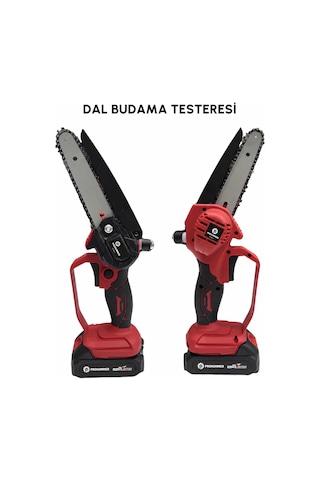 Prohummer Ph337 Akülü Kırmızı 3lü Bahçe Seti - Dal Budama Makası, Dal Budama Testeresi, Hava Üfleme