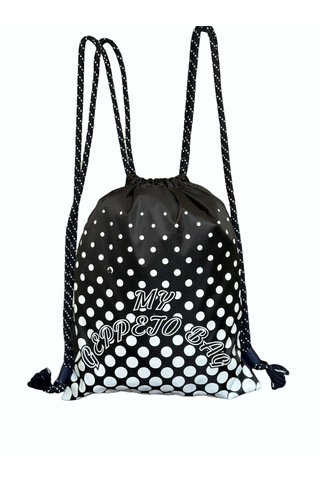 Suya Dayanıklı Kaliteli İmperteks Kumaş İpli Sırt Çanta Siyah