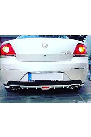 Fiat Linea Uyumlu Gri Difüzör Difizör Yuvarlak Egzoz Görünüm Kulaklı Tip