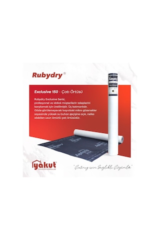 Yakut İzolasyon Buhar Dengeleyici Nem Bariyeri Çatı Ve Cephe Örtüsü 150 Gr. 75 M2