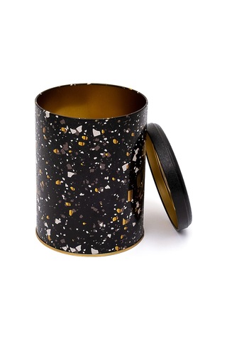Terrazzo Black Desenli Yuvarlak Metal Sarımsaklık, 14 X 18 Cm, 2.5 Lt
