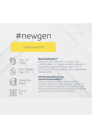 Newgen Coenzyme Q10 Sıkılaştırıcı Vücut Losyonu 250 ML