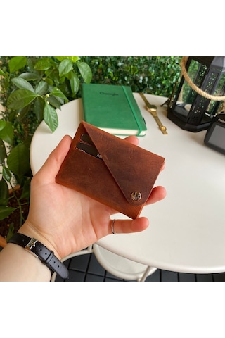 Modica® Vista - Hakiki Deri Unisex Natürel Minimal Cüzdan