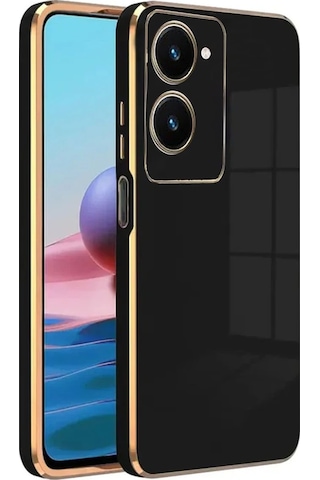 Gld-spt- Newface Vivo Y18 Kılıf Volet Silikon - Siyah