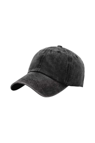 Tezzgelsin Unisex Eskitme Vintage Pamuklu Ayarlanabilir Beyzbol Kep Şapka 2'li Set Siyah - Lacivert