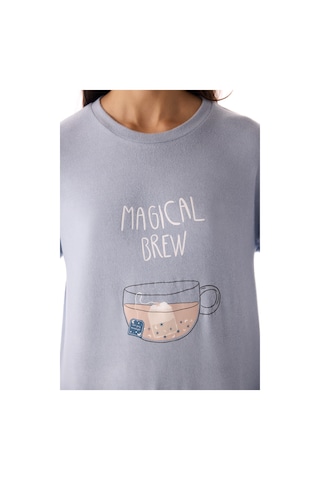 Penti Açık Mavi Magic Soft Termal Etkili Uzun Kollu Pijama Takımı Pnb9v8ym25sk-bl23 Açık Mavi