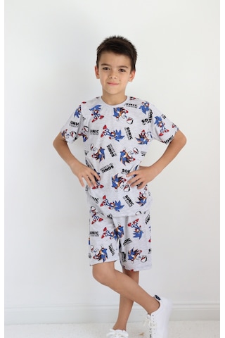 Harika Kids Erkek Çocuk Dinazor Desen Kaprili Basic Takım Takım 001