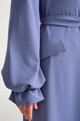 Armine Bileği Lastikli Pardösü 24y8703 Gri Mavi Mavi