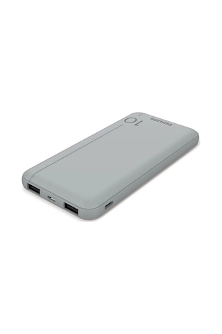 Philips Dlp1812pv/00 Hızlı Şarj Powerbank, Led Göstergeli, 10000 Mah, Gümüş