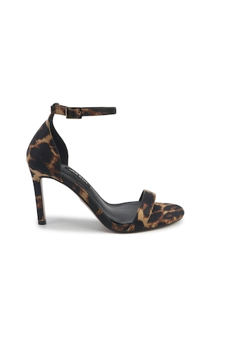 Nine West Isla3 5pr Leopar Kadın Topuklu Sandalet 000000000102012522 Kahverengi