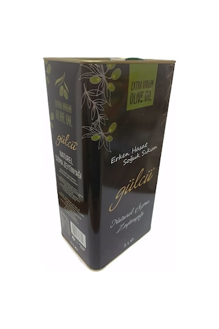Gülcü Erken Hasat Soğuk Sıkım Natural Sızma Zeytinyağı Teneke 5 L