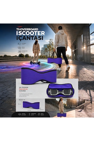 Orijinal Hoverboard Elektrikli Kaykay Taşıma Çantası Yüksek Kalite Çanta Kılıf 6.5 İnch Mor