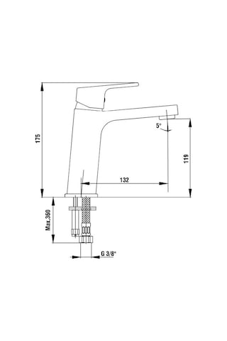 Eca Tiera Lavabo Bataryası Mat Siyah 102108989C1