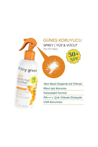 Tiny Green Spf 50+ Yüz & Vücut için Bebek & Çocuk Güneş Spreyi 150 ML