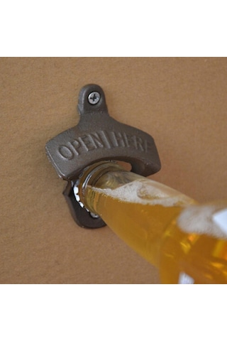 Vintage Antika Ev Mutfak Duvara Monte Bar Bira Bardağı Şişe Kapağı Açacağı Hediye Diğer