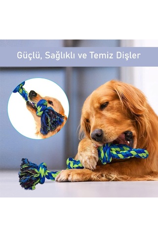 Valkyrie 2 Li Büyük Boy Köpek Halat Oyuncağı Seti Isırma Çekiştir