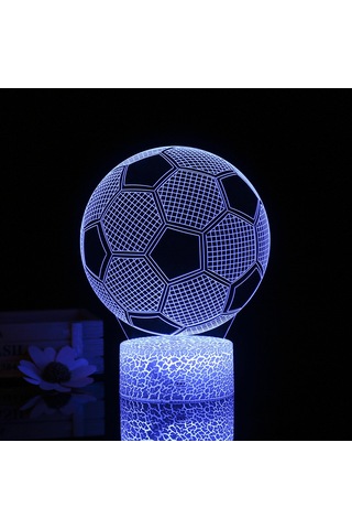 Ranyeek 3d Futbol Desenli Led Işık - Dokunmatik Kumandalı Stüdyo Aydınlatması - Usb Beslemeli Renkli Odalar İçin Dekoratif Lamba Pil Dahil Değil Diğer