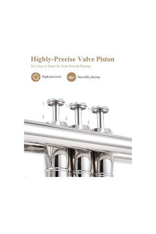 Eastar Etr-380n Standard Si Bemol Trompet Silver