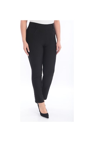 Petunya Butik Bel Lastikli Punto Kumaş Pantolon Haki Yeşili