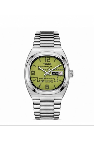 Obur Yılan Kadranlı Gün-tarih Takvimli 70. Yıl Dönümü Özel Sürümü Tonneau Kol Saati 36 Mm Metalik