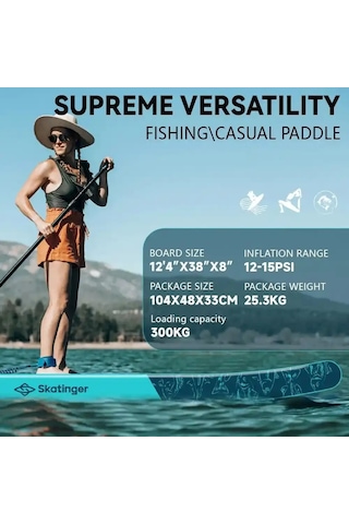 Fishing Sup Paddle Board 378x96x 12+8 Cm Balıkçı Isup Fullset
