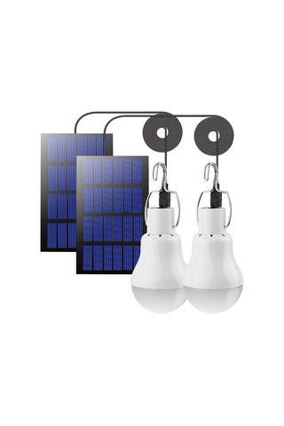 Beinhome Led Solar Ampul, Dış Mekan İçin, 2 Adet, 3 M Kablolu, 2 Mavi