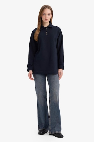Defacto Regular Fit Polo Yaka Uzun Kollu Sweatshirt Tunik G6613ax25wnnv173 Lacivert-nv173