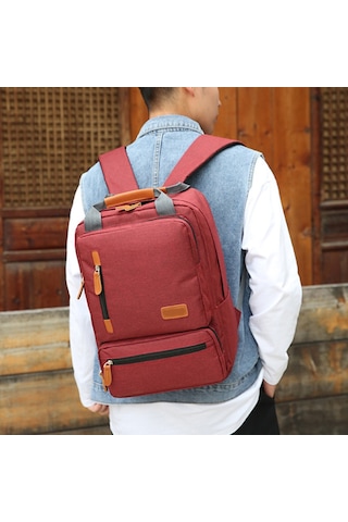 Hallow-3 Adet Sırt Çantası Seti Kadın Erkek Laptop Sırt Çantası,kırmızı Kırmızı