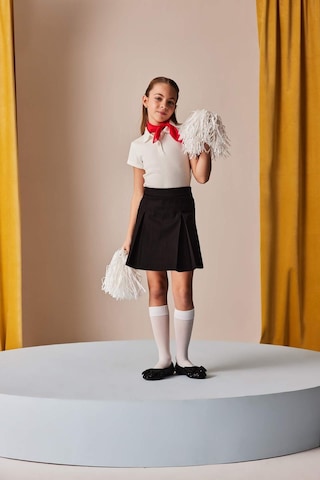 DeFacto Kız Çocuk Basic Düz Gabardin Şort Etek E0643A825SMBK27 Siyah