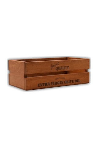 Ahşap Kasa Zeytinyağlık Yağdanlık Organizer 30x15cm