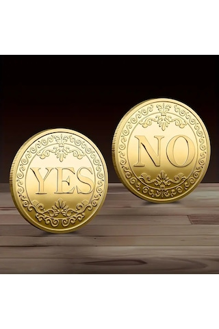 Altın Kaplama Yes-no Karar Madalyonu Evet Hayır Karar Madalyonu Çok renkli