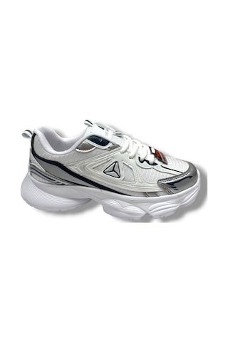 Marco Jamper 2411-26 Cilt Deri Anorak Anatomik Sneaker Beyaz Gümüş 36-40 Beyaz