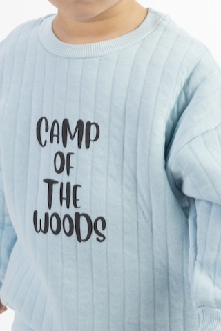 Erkek Çocuk Kapitone Kumaş Alt Üst Takım Mavi