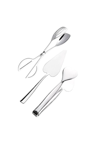 Nehir Servis Maşası - Makas Maşa - Spatula Seti 3 Parça
