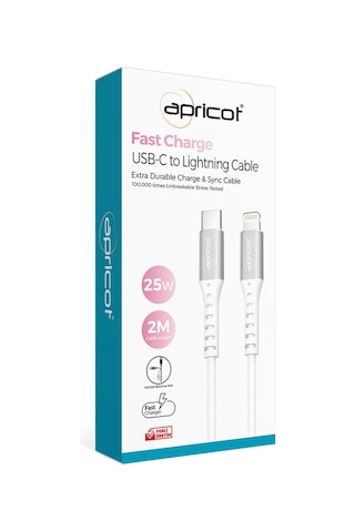 Apricot APC-C250L Type-C To Lightning 2 M 25 W Şarj ve Data Kablosu