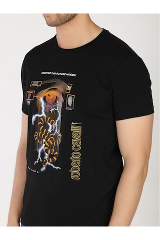 Roberto Cavalli Erkek Tshirt /M.Rob.0421.14022 Siyah