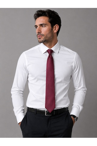 Bisse Bordo İpek Kravat Krimd26y048 C25
