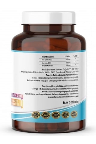Ncs Coenzyme Q-10 100 Mg Alfa Lipoik Asit L-Karnitin 90 Tablet + Hap Kutusu