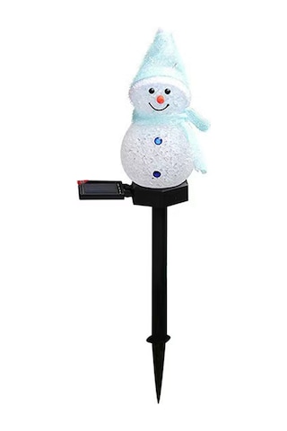 Skycity Güneş Enerjili Kardan Adam Bahçe Işığı Ip65 Su Geçirmez Otomatik Açma-kapama Sıcak Beyaz Işık Noel Dekorasyonu Mavi Mavi