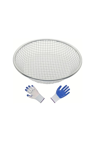 Dashanshop Dayanıklı 6mm Metal Bahçe Eleği - Toprak Kompost Filtreleme 5 Galon