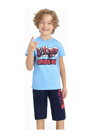Marvel Spider-man Marvel Spider-man Lisanslı Mavi Erkek Çocuk Kapri Takım