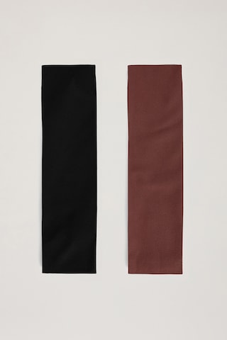 Los Ojos X Ece 2 Li Spor Saç Bandı 7,5 Cm Sports Headband Siyah - bordo
