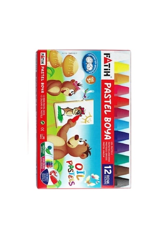 24'lü Kuru Boya + Fatih 12'li Sulu Boya + Fatih 12'li Pastel Boya / 48 Parça Set Çok Renkli